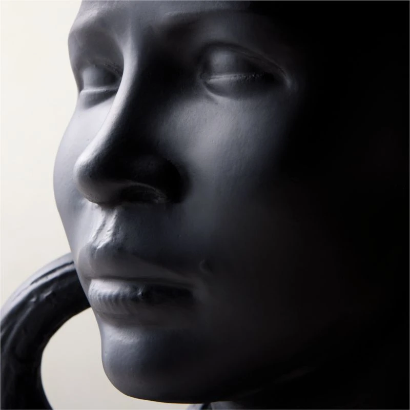 Weaver Bird Black Fiber Clay Bust 2 Weaver Bird Black Fiber Clay Bust - Image 2