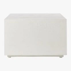 Ivory Concrete Outdoor Coffee Table -Optimal Furniture Store WhiteConcreteCoffeeTableSDS20