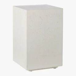 Ivory Concrete Outdoor Side Table 6 Ivory Concrete Outdoor Side Table -Optimal Furniture Store WhiteConcreteSideTable3QS20