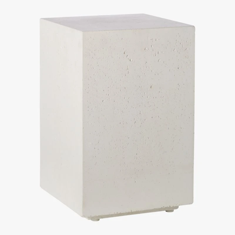 Ivory Concrete Outdoor Side Table 3 Ivory Concrete Outdoor Side Table - Image 3