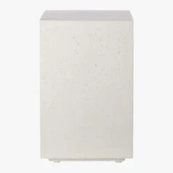Ivory Concrete Outdoor Side Table 5 Ivory Concrete Outdoor Side Table -Optimal Furniture Store WhiteConcreteSideTableSOS20