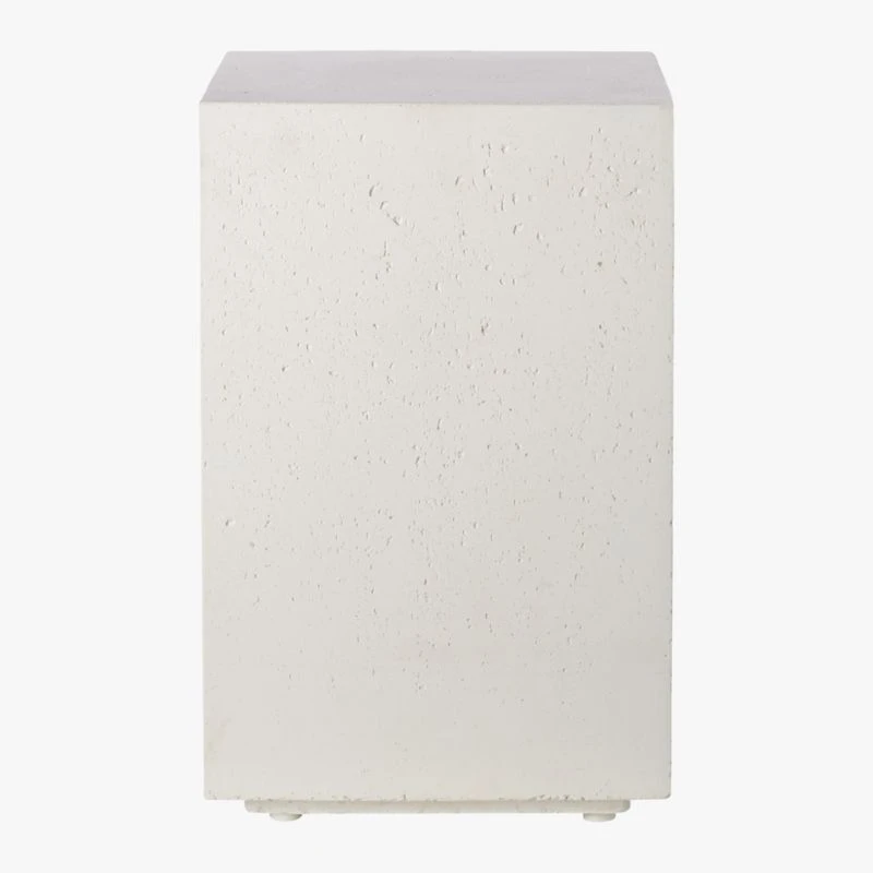 Ivory Concrete Outdoor Side Table 2 Ivory Concrete Outdoor Side Table - Image 2