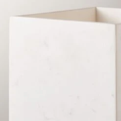 White Marble Wastebasket -Optimal Furniture Store WhiteMarbleWastebasketAVSHS23