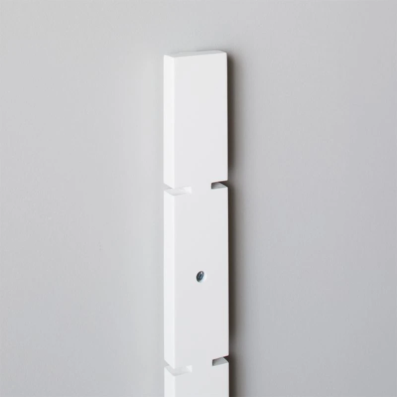 White High-Gloss Modular Wall Shelf Uprights 1 White High-Gloss Modular Wall Shelf Uprights