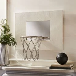 Leather Head Small Black Leather Basketball -Optimal Furniture Store WhtLthrBbllHpWBkLthrBbllHlFHF19