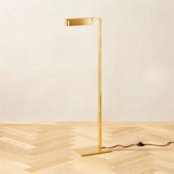 Wilde Polished Brass Task Floor Lamp -Optimal Furniture Store WildePldBrassFloorLampROS23