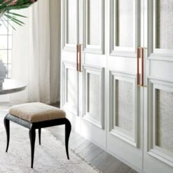 Polished Brass And Wrapped Cognac Leather Handle 5" -Optimal Furniture Store WrappedLthrHandleEnvmtCgncSHF21