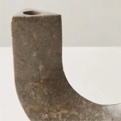 Xavier Grey Marble Taper Candle Holder -Optimal Furniture Store XavierMrblTaperHolderAVSHF23