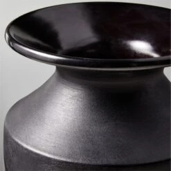 Yadira Black Terracotta Vase -Optimal Furniture Store YadiraBlackVaseAVSHF21