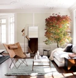 Slab Small Marble Coffee Table With Brass Base -Optimal Furniture Store butterflychaircheetahhideOC17