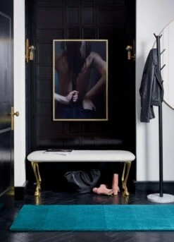 Boulevard Black And Marble Coat Rack -Optimal Furniture Store gallopbenchbackpocketprintJL17