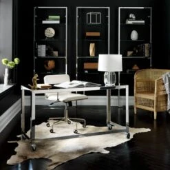 Tesso Chrome Metal Wall Mount Bookshelf -Optimal Furniture Store go cartconsoletabletessoJN16