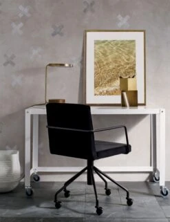 2-Piece Small Solid Brass Studio Storage Box Set -Optimal Furniture Store go cartwhiterollingdeskJN18 1