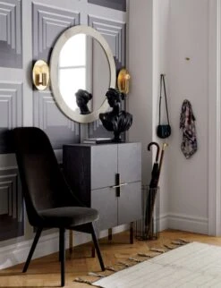 Judy Black Bust Sculpture -Optimal Furniture Store harlowminkvelvetchairACJN18