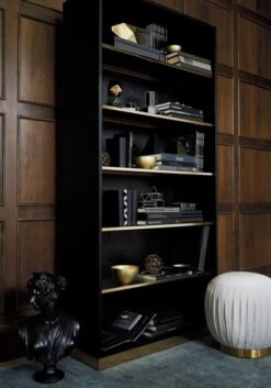 Judy Black Bust Sculpture -Optimal Furniture Store lindenblackbookcaseFB17