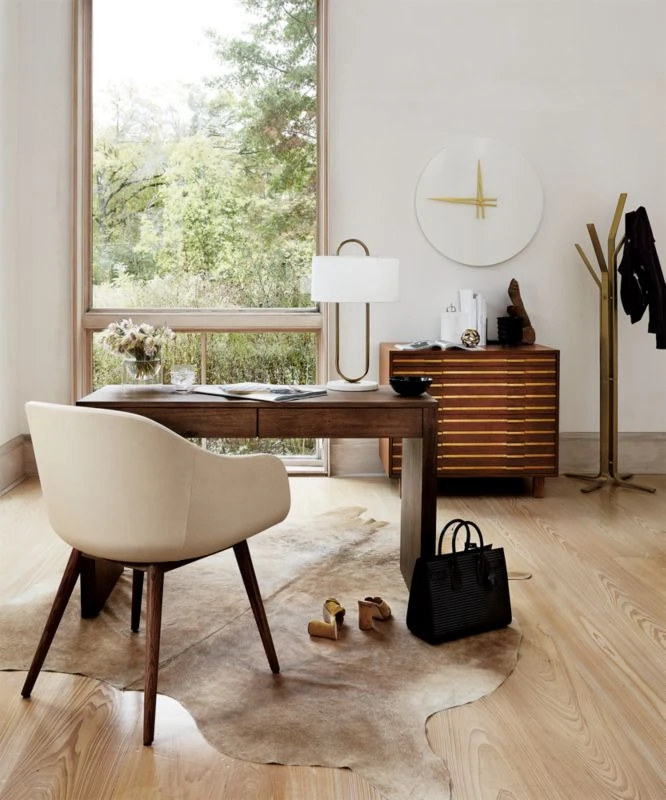 Runway 2-Drawer Acacia Wood Desk 2 Runway 2-Drawer Acacia Wood Desk - Image 2